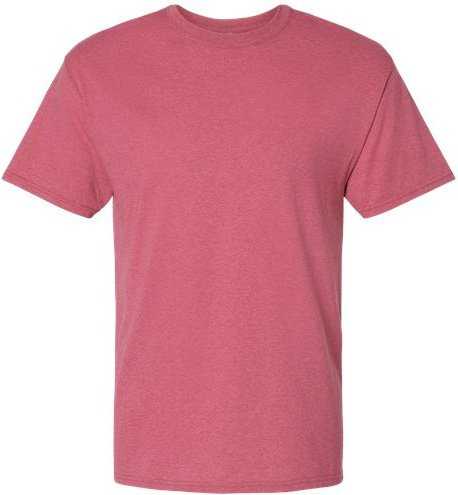 Fruit Of The Loom 3930R HD Cotton Short Sleeve T-Shirt - Raspberry Heather&quot; - &quot;HIT a Double