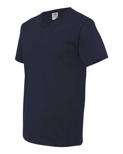Fruit Of The Loom 39VR HD Cotton V-Neck T-Shirt - J. Navy - HIT a Double