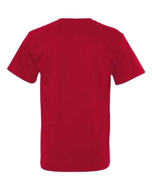 Fruit Of The Loom 39VR HD Cotton V-Neck T-Shirt - True Red - HIT a Double