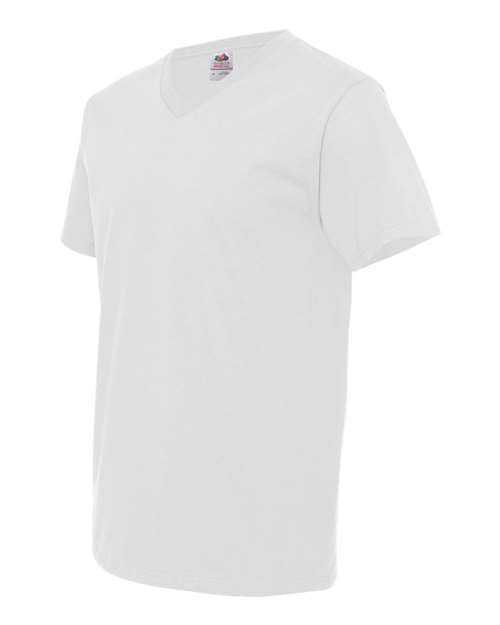 Fruit Of The Loom 39VR HD Cotton V-Neck T-Shirt - White - HIT a Double