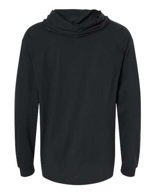 Fruit Of The Loom 4930LSH HD Cotton Jersey Hooded T-Shirt - Black Ink - HIT a Double