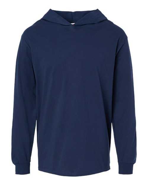 Fruit Of The Loom 4930LSH HD Cotton Jersey Hooded T-Shirt - J. Navy - HIT a Double