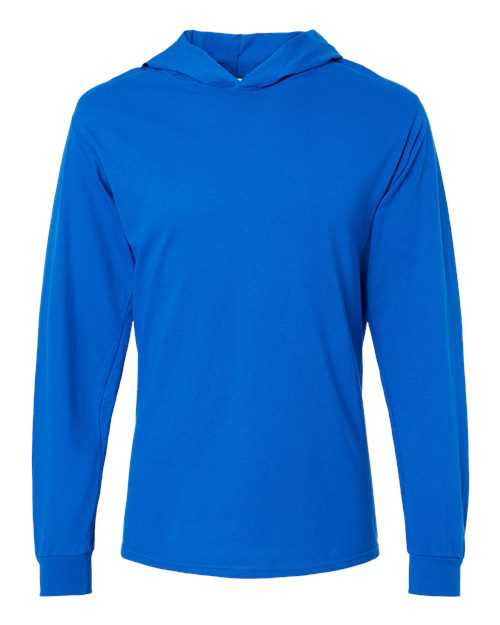 Fruit Of The Loom 4930LSH HD Cotton Jersey Hooded T-Shirt - Royal - HIT a Double