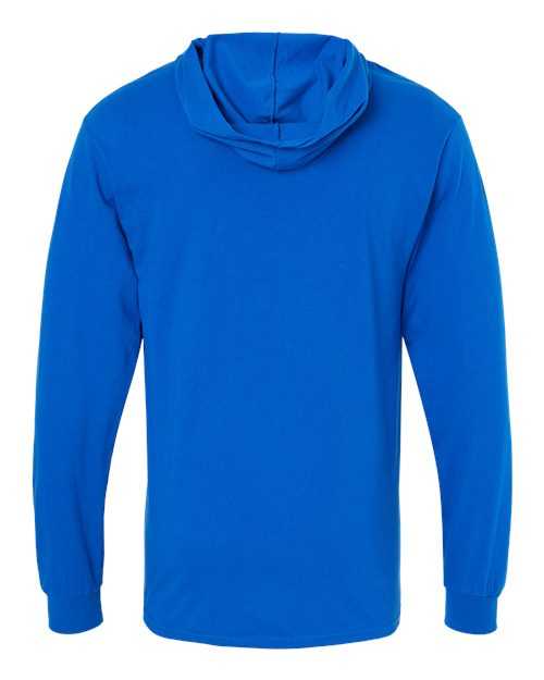 Fruit Of The Loom 4930LSH HD Cotton Jersey Hooded T-Shirt - Royal - HIT a Double
