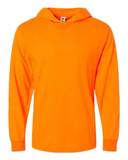 Fruit Of The Loom 4930LSH HD Cotton Jersey Hooded T-Shirt - Safety Orange - HIT a Double