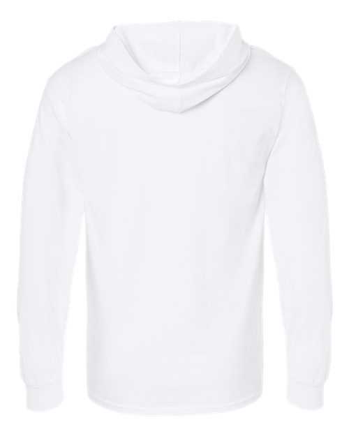 Fruit Of The Loom 4930LSH HD Cotton Jersey Hooded T-Shirt - White - HIT a Double