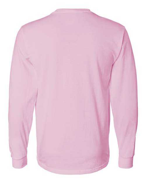 Fruit Of The Loom 4930R HD Cotton Long Sleeve T-Shirt - Classic Pink - HIT a Double