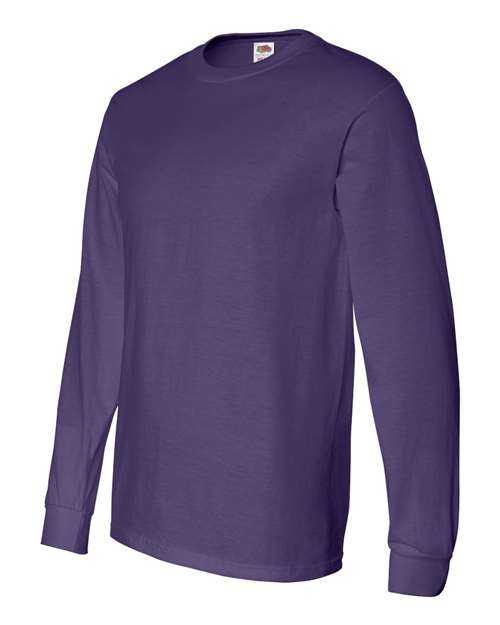 Fruit Of The Loom 4930R HD Cotton Long Sleeve T-Shirt - Purple - HIT a Double