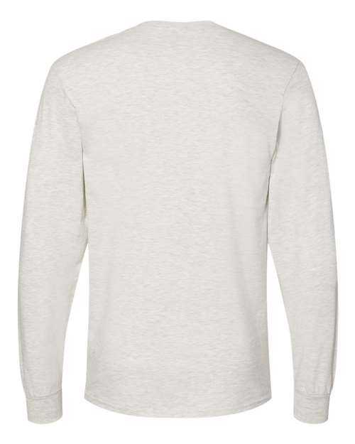 Fruit Of The Loom IC47LSR Unisex Iconic Long Sleeve T-Shirt - Oatmeal Heather - HIT a Double - 2