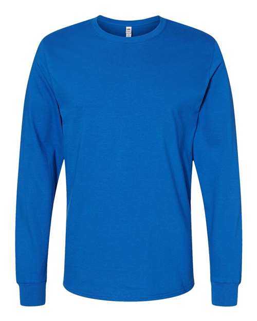 Fruit Of The Loom IC47LSR Unisex Iconic Long Sleeve T-Shirt - Royal - HIT a Double - 1