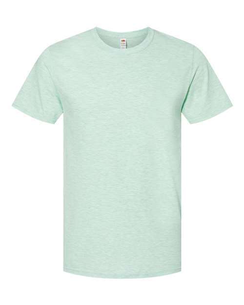 Fruit Of The Loom IC47MR Unisex Iconic T-Shirt - Mint To Be Heather - HIT a Double