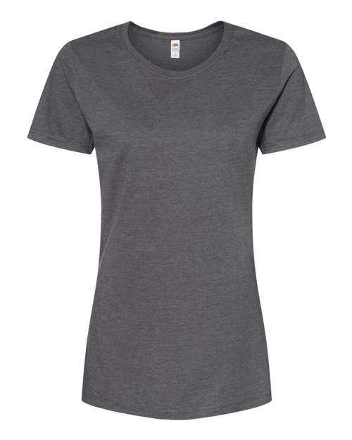Fruit Of The Loom IC47WR Women&#39;s Iconic T-Shirt - Charcoal Heather - HIT a Double - 1