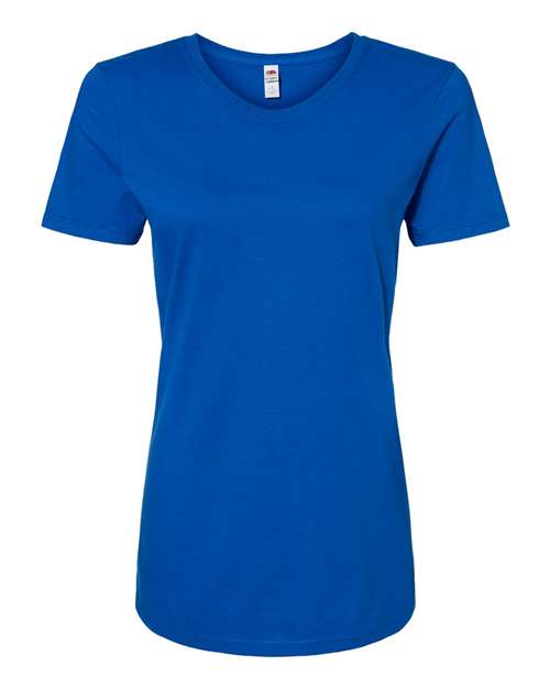 Fruit Of The Loom IC47WR Women&#39;s Iconic T-Shirt - Royal - HIT a Double - 1