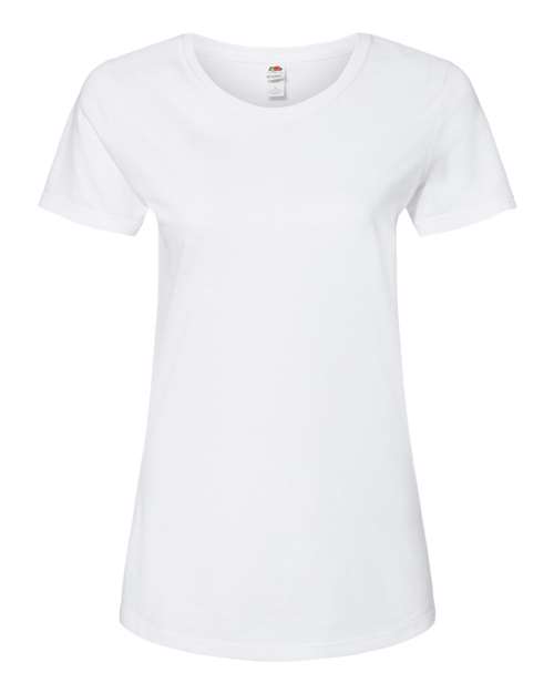 Fruit Of The Loom IC47WR Women&#39;s Iconic T-Shirt - White - HIT a Double - 1