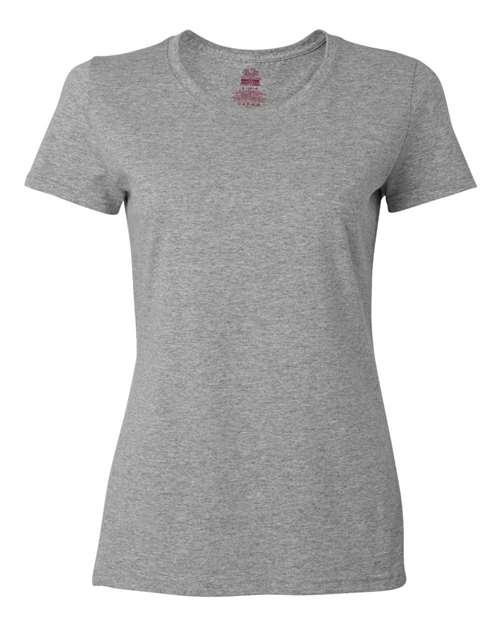 Fruit Of The Loom L3930R HD Cotton Women&#39;s Short Sleeve T-Shirt - Athletic Heather - HIT a Double