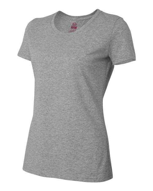 Fruit Of The Loom L3930R HD Cotton Women&#39;s Short Sleeve T-Shirt - Athletic Heather - HIT a Double