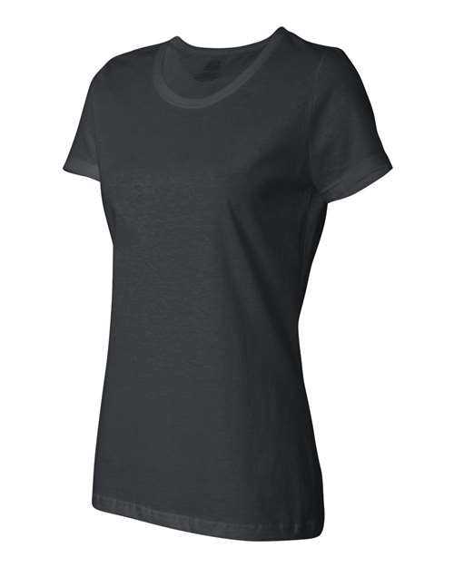 Fruit Of The Loom L3930R HD Cotton Women&#39;s Short Sleeve T-Shirt - Black - HIT a Double