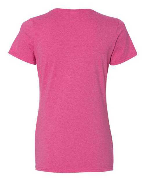 Fruit Of The Loom L3930R HD Cotton Women&#39;s Short Sleeve T-Shirt - Retro Heather Pink - HIT a Double