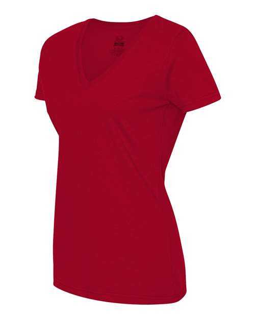 Fruit Of The Loom L39VR HD Cotton Women's V-Neck T-Shirt - True Red - HIT a Double