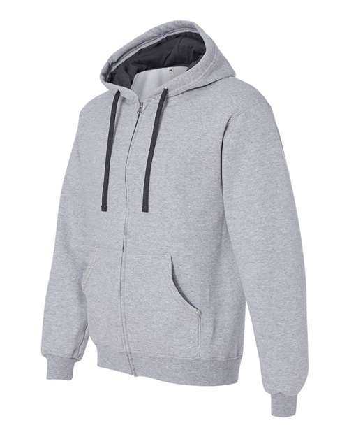 Fruit Of The Loom SF73R Sofspun Hooded Full-Zip Sweatshirt - Athletic Heather - HIT a Double