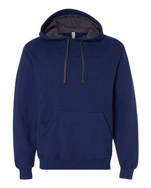 Fruit Of The Loom SF76R Sofspun Hooded Sweatshirt - Admiral Blue - HIT a Double