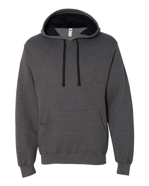 Fruit Of The Loom SF76R Sofspun Hooded Sweatshirt - Charcoal Heather - HIT a Double