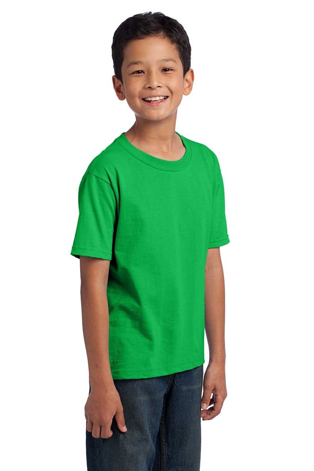 Fruit of the Loom 3930B Youth HD Cotton 100% Cotton T-Shirt - Kelly - HIT a Double