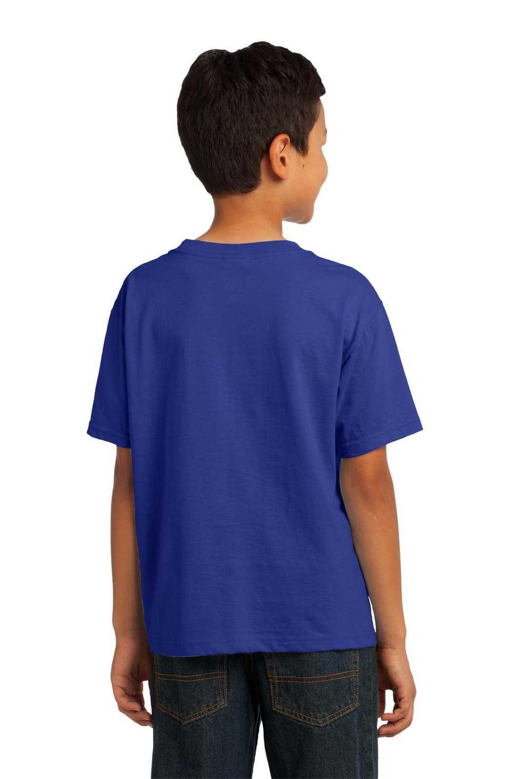 Fruit of the Loom 3930B Youth HD Cotton 100% Cotton T-Shirt - Royal - HIT a Double
