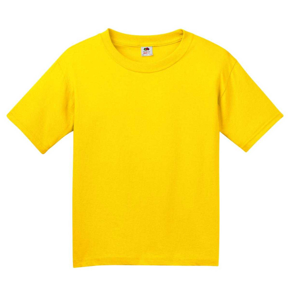 Fruit of the Loom 3930B Youth HD Cotton 100% Cotton T-Shirt - Yellow - HIT a Double