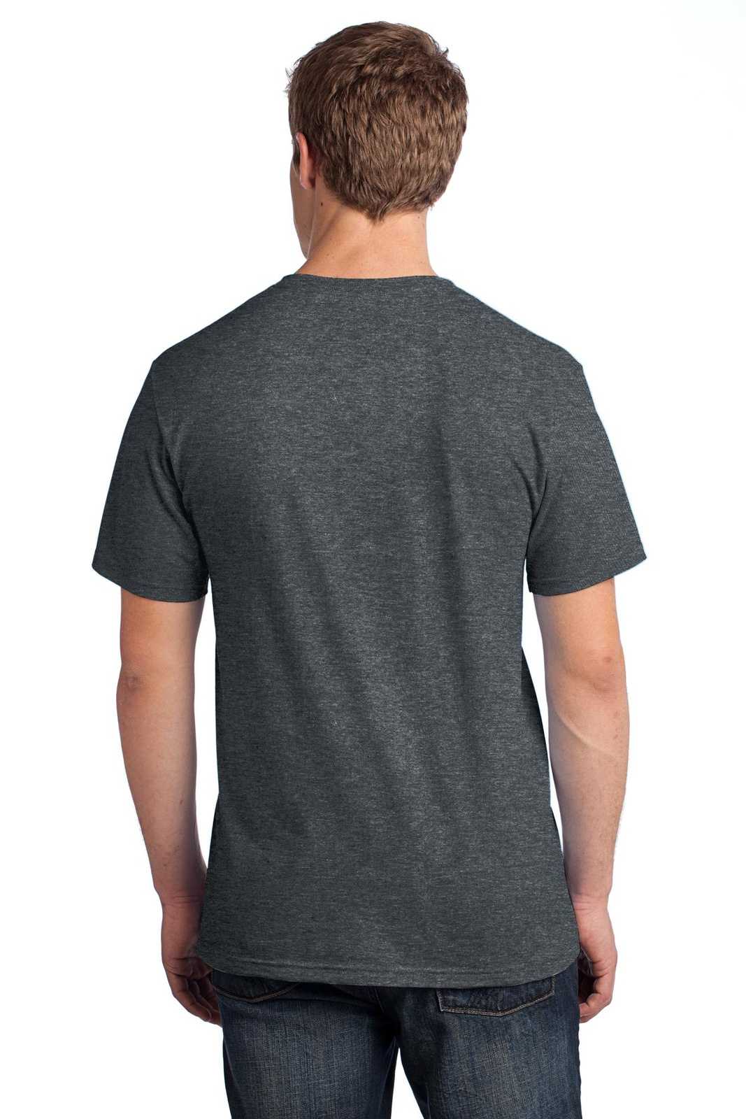 Fruit of the Loom 3930 HD Cotton 100% Cotton T-Shirt - Black Heather - HIT a Double