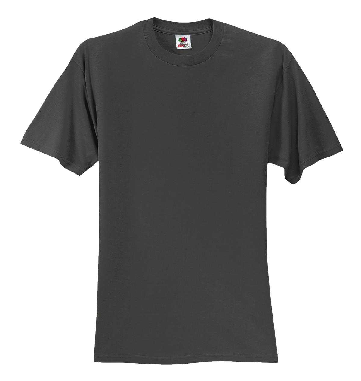 Fruit of the Loom 3930 HD Cotton 100% Cotton T-Shirt - Charcoal Gray - HIT a Double