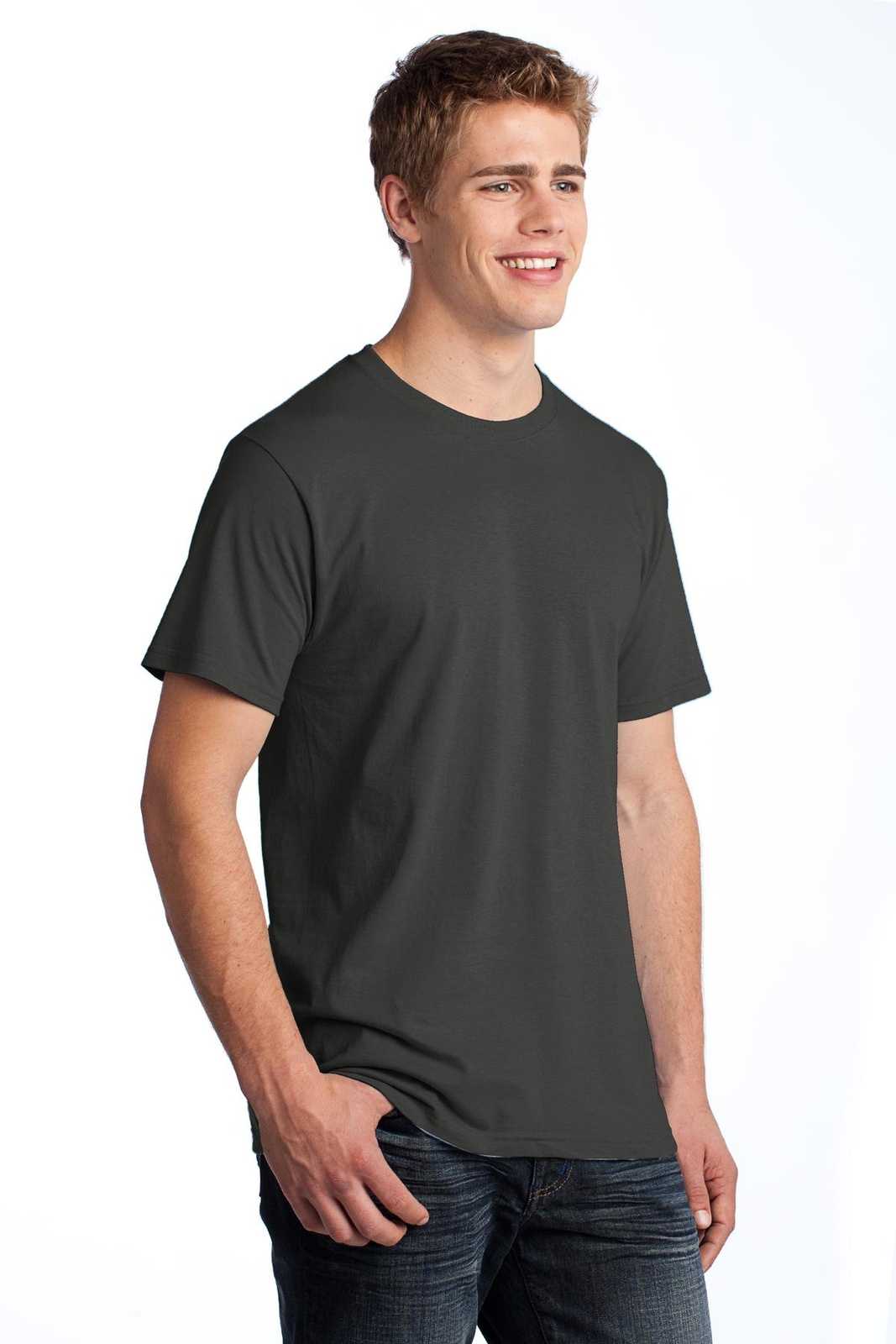 Fruit of the Loom 3930 HD Cotton 100% Cotton T-Shirt - Charcoal Gray - HIT a Double