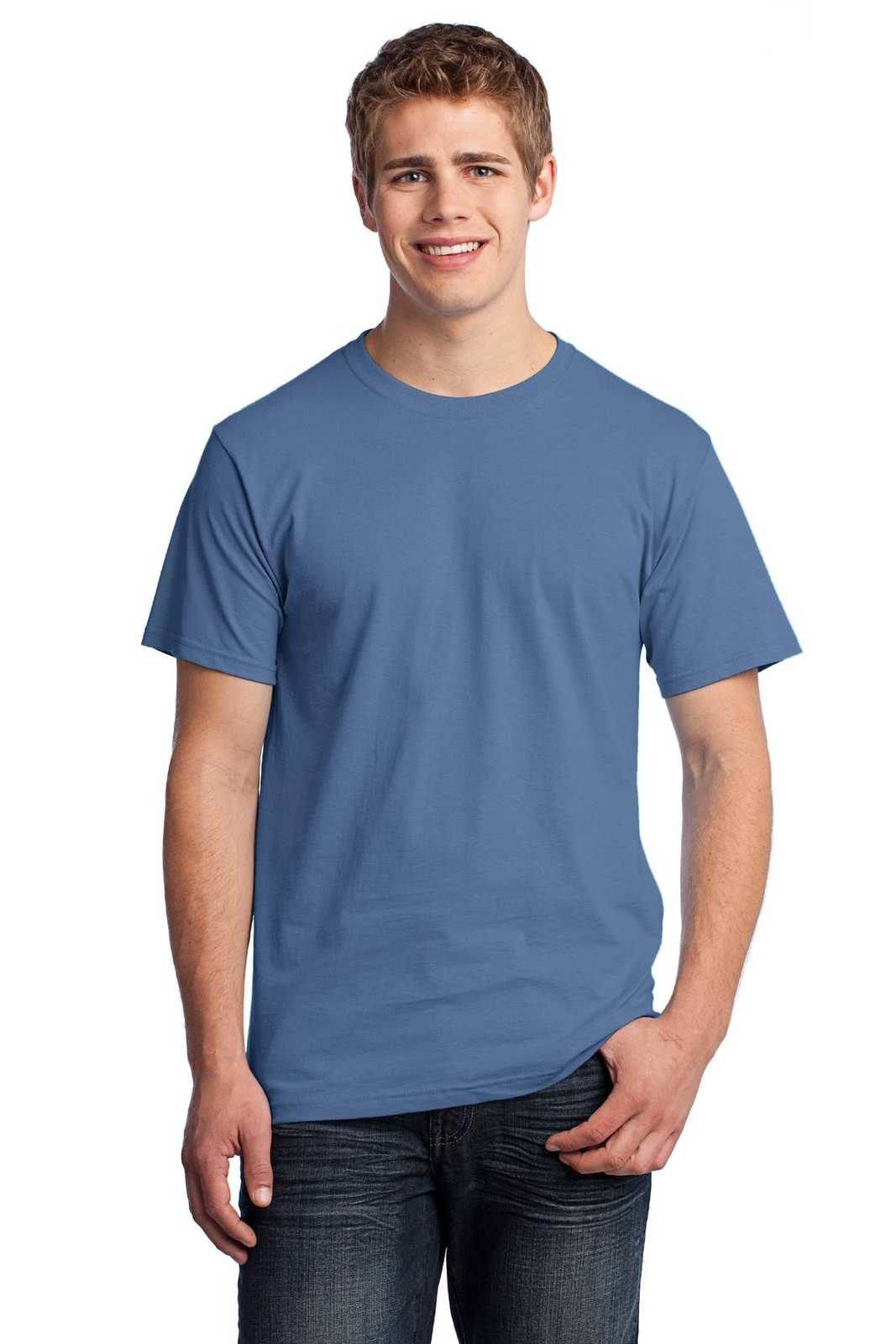 Fruit of the Loom 3930 HD Cotton 100% Cotton T-Shirt - Columbia Blue - HIT a Double