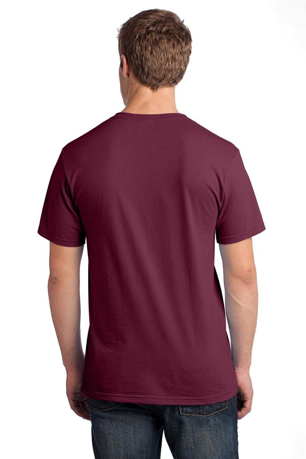 Fruit of the Loom 3930 HD Cotton 100% Cotton T-Shirt - Maroon - HIT a Double