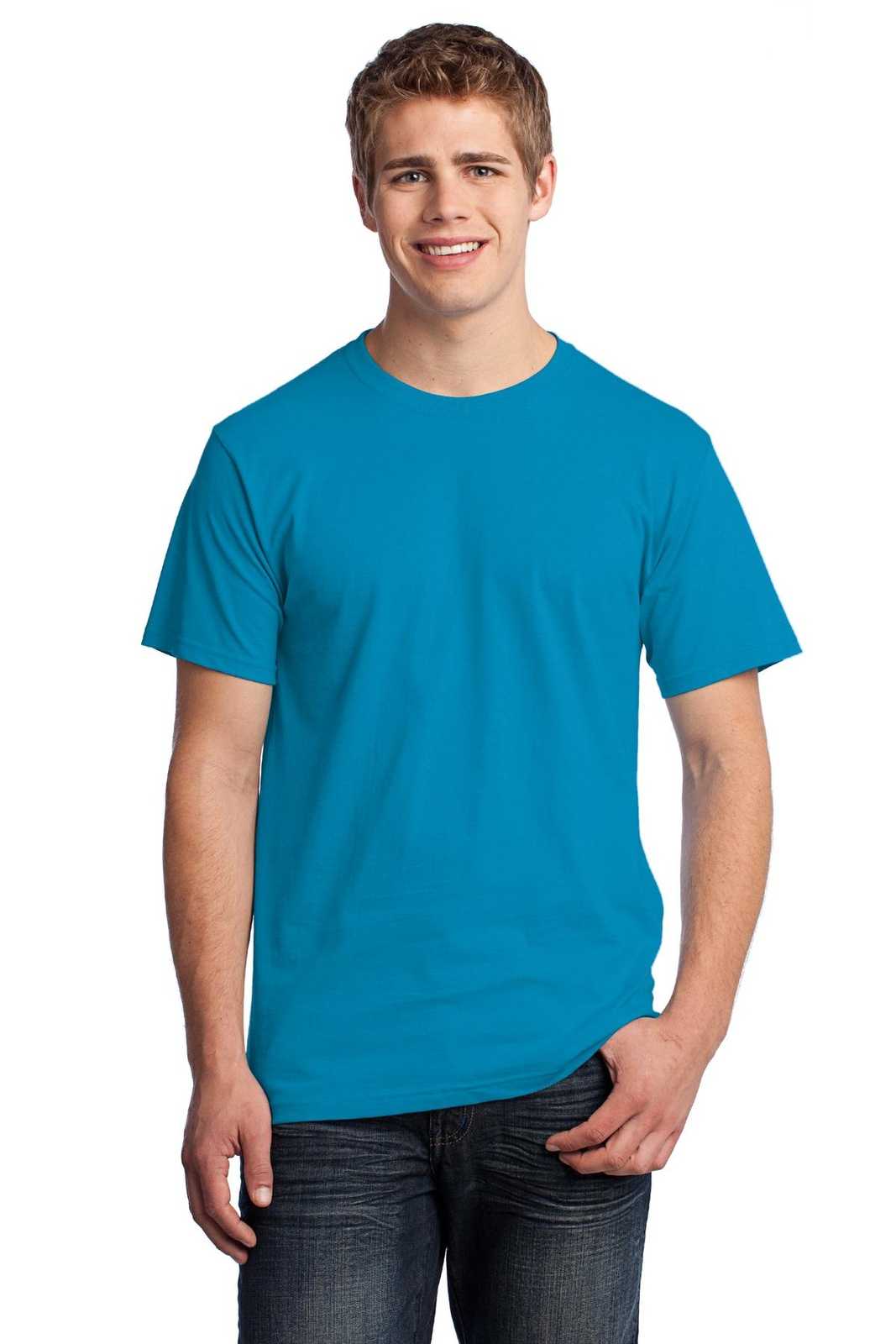Fruit of the Loom 3930 HD Cotton 100% Cotton T-Shirt - Pacific Blue - HIT a Double