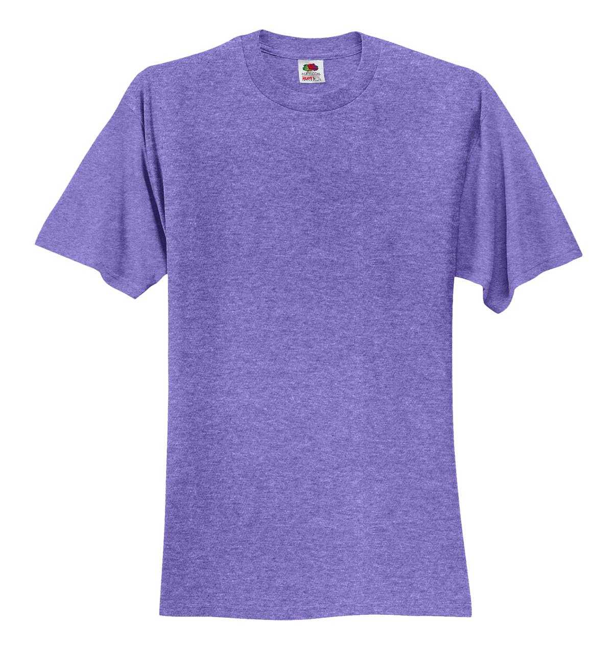 Fruit of the Loom 3930 HD Cotton 100% Cotton T-Shirt - Retro Heather Purple - HIT a Double