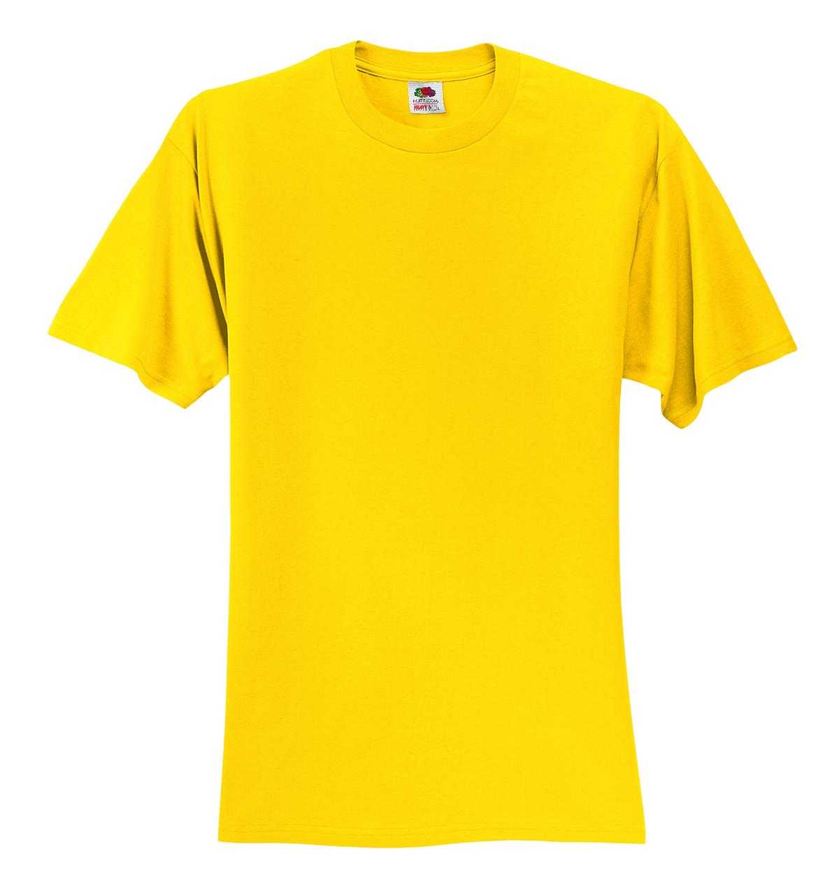 Fruit of the Loom 3930 HD Cotton 100% Cotton T-Shirt - Yellow - HIT a Double