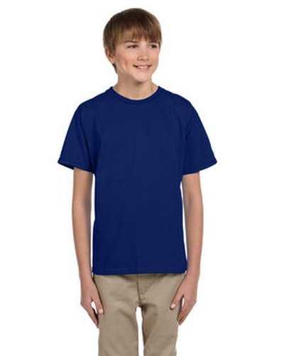 Fruit of the Loom 3931B Youth Hd Cotton T-Shirt - Admiral Blue - HIT a Double