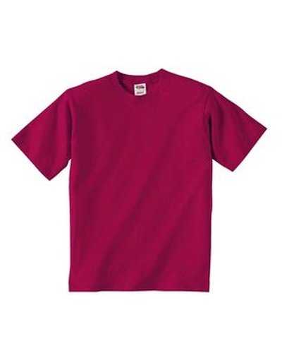 Fruit of the Loom 3931B Youth Hd Cotton T-Shirt - Cardinal - HIT a Double