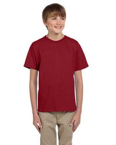 Fruit of the Loom 3931B Youth Hd Cotton T-Shirt - Crimson - HIT a Double