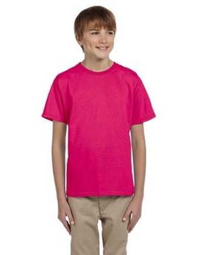 Fruit of the Loom 3931B Youth Hd Cotton T-Shirt - Cyber Pink - HIT a Double