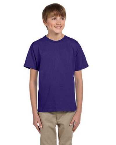 Fruit of the Loom 3931B Youth Hd Cotton T-Shirt - Deep Purple - HIT a Double