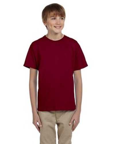 Fruit of the Loom 3931B Youth Hd Cotton T-Shirt - Maroon - HIT a Double