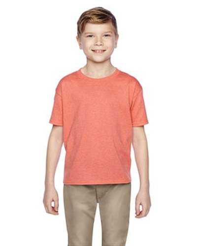 Fruit of the Loom 3931B Youth Hd Cotton T-Shirt - Retro Heather Coral - HIT a Double
