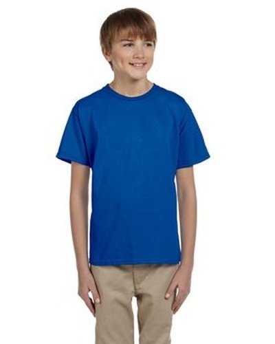 Fruit of the Loom 3931B Youth Hd Cotton T-Shirt - Royal - HIT a Double