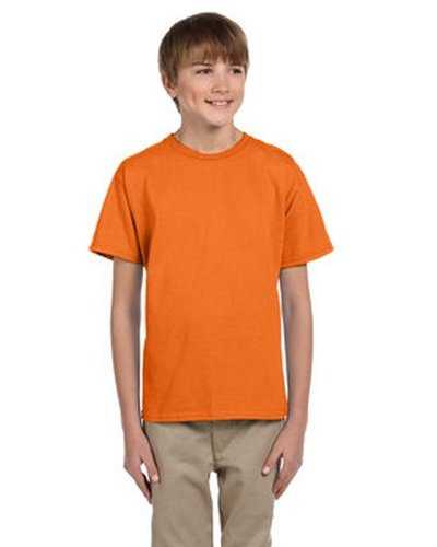 Fruit of the Loom 3931B Youth Hd Cotton T-Shirt - Safety Orange - HIT a Double