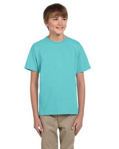 Fruit of the Loom 3931B Youth Hd Cotton T-Shirt - Scuba Blue - HIT a Double