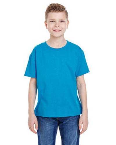 Fruit of the Loom 3931B Youth Hd Cotton T-Shirt - Turquoise Heather - HIT a Double