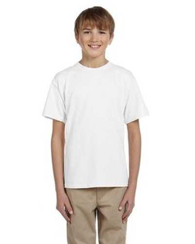 Fruit of the Loom 3931B Youth Hd Cotton T-Shirt - White - HIT a Double