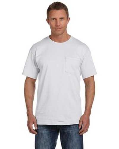 Fruit of the Loom 3931P Adult Hd Cotton Pocket T-Shirt - Ash - HIT a Double